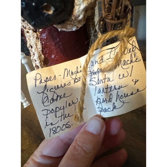 Vintage Handmade Paper Mache Old World Santa Claus Figurine Kathy Bierly 2001 - Picture 4 of 7